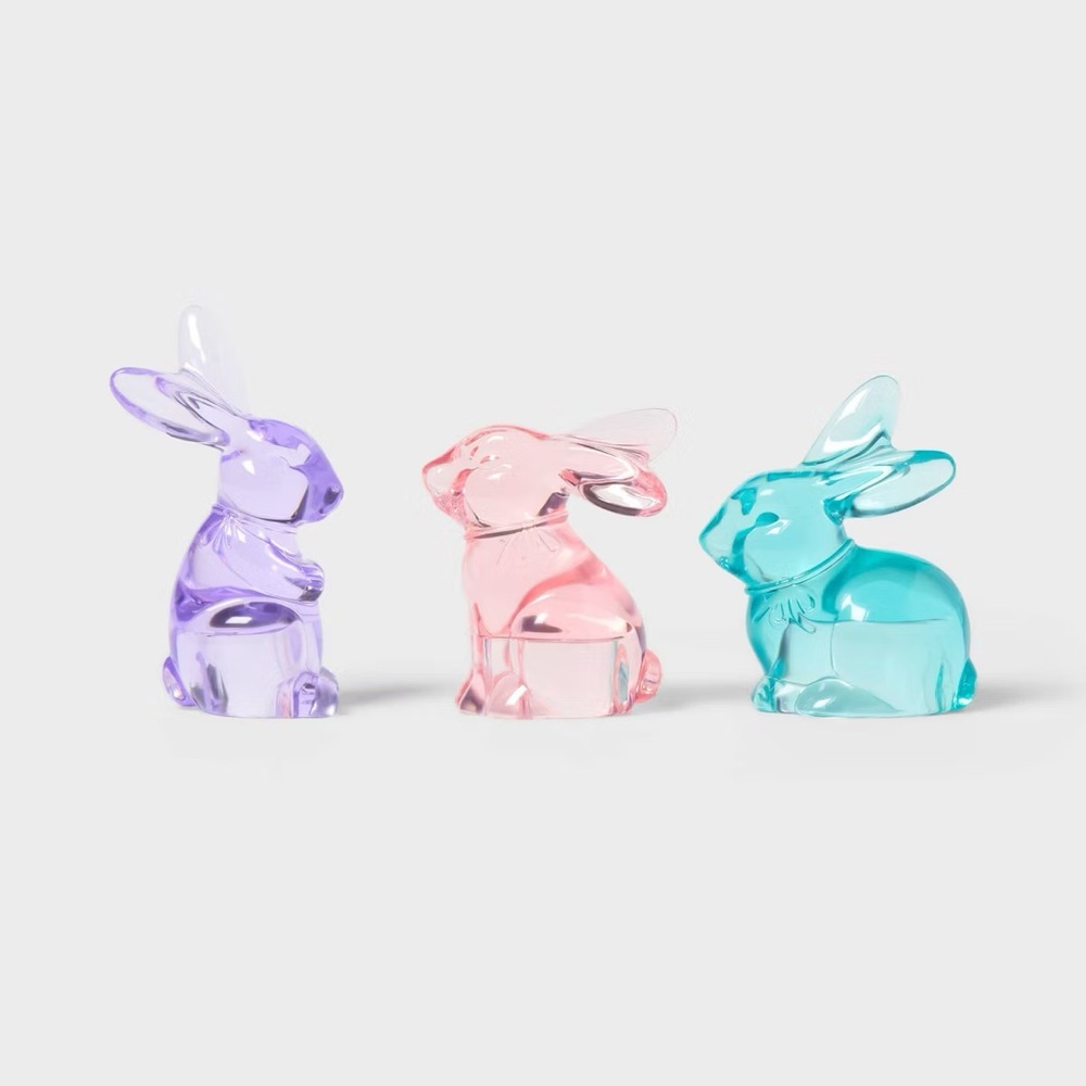 3pk Easter Acrylic Decorative Bunny Figural - Spritz Spring 2026